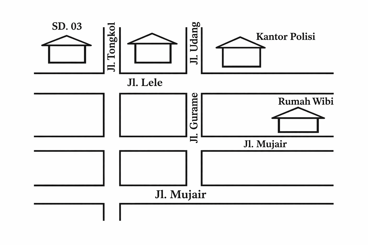 Denah untuk soal 17